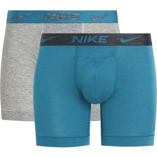 Nike 2-pak Dri-Fit ReLuxe Boxer Brief - Grey/Blue - Medium