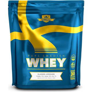 Valleprotein – PureSwe Whey, 1 kg, Klassisk jordbær - Proteinpulver, Whey protein