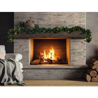 Tannengirlande Naturgetreu LED Beleuchtet Weihnachtsgirlande Außenbereich Timer 180cm