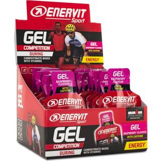 Enervit Sport Caffeine Gel, Hindbær, 24-pak