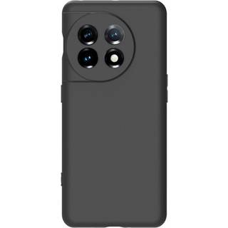 OnePlus 11 Fleksibelt Plastik Bagside Cover - Sort