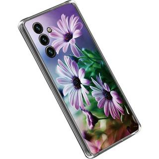 Samsung Galaxy A14 (5G) Fleksibelt Bagside Cover m. Print - Lilla Blomst