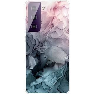 Samsung Galaxy S21 FE (5G) Fleksibel Plastik Cover - Farverigt Marmor