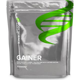 Gainer fra Body Science, 1,5kg, Strawberry – Kosttilskud