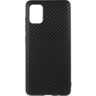 Samung Galaxy A51 Carbon Fiber TPU Cover - Sort