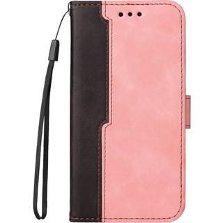 Samsung Galaxy M52 (5G) To-Farvet Læder Flip Cover m. Pung - Lyserød / Sort