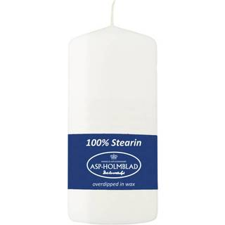 ASP-Holmblad Bloklys 13cm Ø5,8cm 31 timer 100% stearin hvid
