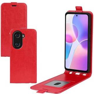 Honor X40i Vertikal Flip Taske med Kortholder - Rød