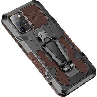 Samsung Galaxy A02s Hybrid Håndværker Cover m. Clip - Sort / Coffee