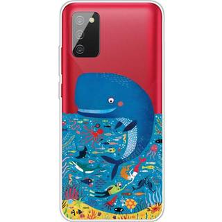 Samsung Galaxy A02s Fleksibel Plastik Cover - Hval Print