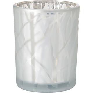 DUNI SHIMMER Lysestage Hvid Frosted glas 100x80 mm 6 stk (188173)