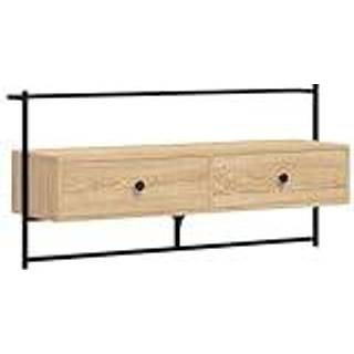 Væghængt Tv-Bord 60,5X30X51 Cm Konstrueret Træ Etræ - 100.5 cm / Sonoma-eg