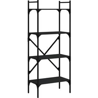 bogreol med 4 hylder 56x31,5x138,5 cm konstrueret træ sort