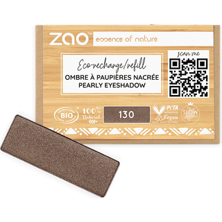 Zao Oejne Eyeshadow-PrimerRefill Rectangular Eyeshadow 130 Intense Brown 1,3 g () - 1,3 g