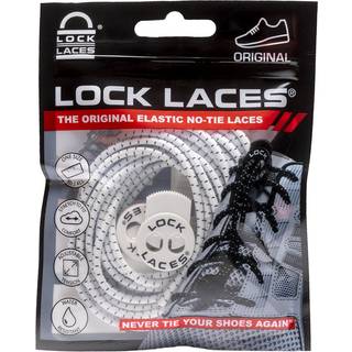 Lock Laces No Tie Shoelaces White, OneSize