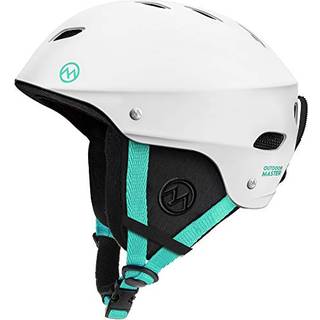 Overormaster Kelvin Ski Helmet - Snowboard Helmet for Men Women & Youth (White+Teal S)