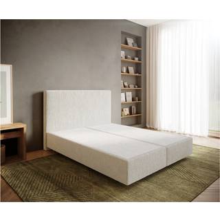 Boxspringgestell Dream-Well 160x200 cm Bouclé Creme-Weiß