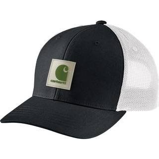 CARHARTT Kasket Twill Mesh-back Logo Patch Cap BLACK ARBORVITAE OFA