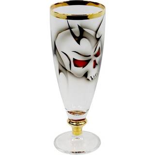 Skull Ølglas Guld 38cl, 2-pak - Nybro