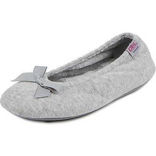 Totes Totes Grey Isotoner Terry Ballet Slippers With Bow