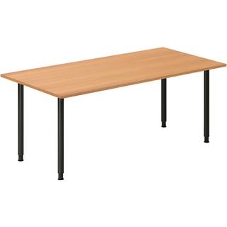 Skrivebord DNA, Bøg 1800x800 mm I-ben/Sort