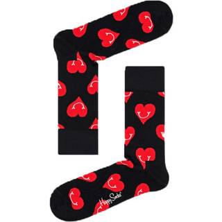 Happy Socks Smiley Heart Sock - Black pattern-2 - Str 41/46