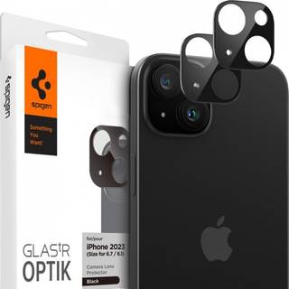 Spigen Glas.tR Optics (iPhone 15/15 Plus) - Sort