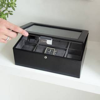 Stackers Black Eight Piece Watch Box - A1945