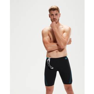 Speedo lange badebukser til mænd - Hyperboom Splice - Sort/blå