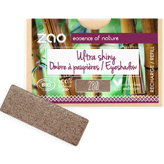 Zao Øjne Eyeshadow & Primer Refill Rectangular Eyeshadow Ultra 280 Satin Cocoa 1,3 g () - 1,3 g