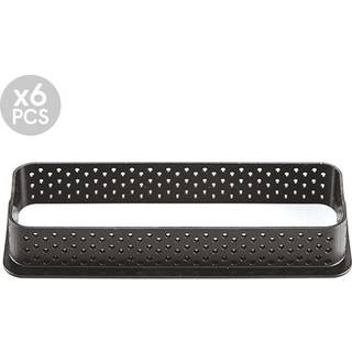 Silikomart Professional Tarte Ring Rectangular 120x35mm - 6 stk. Bageringe
