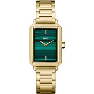 CLUSE Green + Gold Fluette Bracelet Watch - Gold