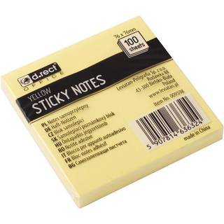 Sticky notes 76x76mm gul