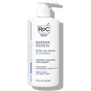 ROC -barriere Forny gel til skum Ikke -tørrende ansigtsrensning for at hydrat