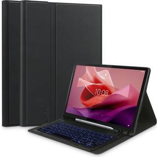 Lenovo Tab P12 Tech-Protect Keyboard Cover m. Pencil Holder - Engelsk Layout - Sort