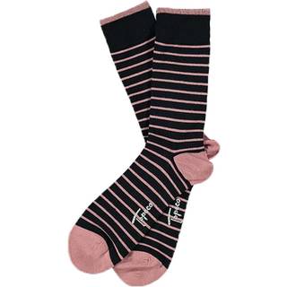 Topeco Men Bamboo Socks - Pink Striped - Str 41/45