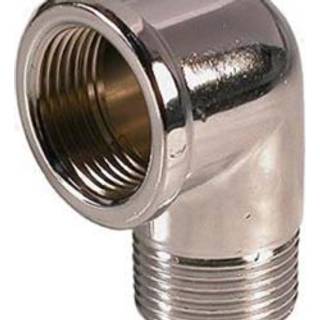 Vinkel 1/2'' 90gr muffe/nippel, forkromet