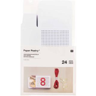 Paper Poetry Adventskalender Boxen zum Besticken - Weiß