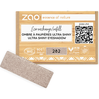 Zao Øjne Eyeshadow & Primer Refill Rectangular Eyeshadow Ultra 282 Lilac Silver 1,3 g () - 1,3 g