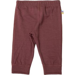 Leggings i bordeaux i enkeltlags 100% merino uld