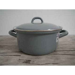 Riess Classic Pure Grey Kasserolle 18 cm / 1,5 L - Emaille - Grau