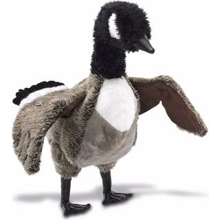 Folkmanis Canada Goose Dukke, Brun/Hvid – Bevægeligt hoved og vinger, 15 x 15 x 10 tommer, realistisk plys til fantasifuld leg