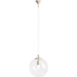 Nohr hængelampe med glasskærm, beige/klar