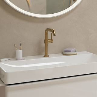 hansgrohe Tecturis S 1-grebs håndvaskarmatur 154mm tud t/hv m/push-open børstet bronze