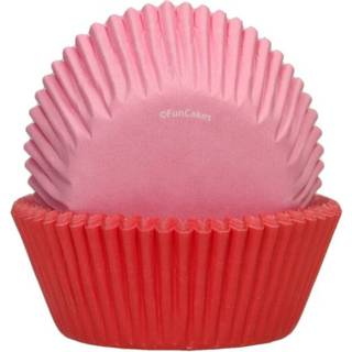 Lyserøde/Røde Muffinsforme - 48 stk, FunCakes