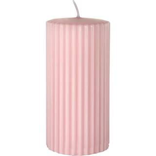 Windsor rillet bloklys 5,8x12 cm - rosa (På lager i butik)