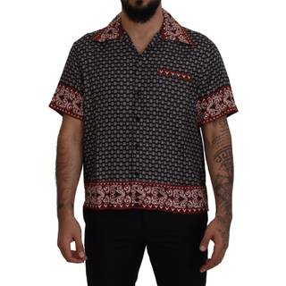 Dolce & Gabbana Multifarver Patterned Silke Casual Shirt