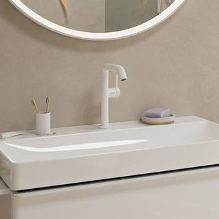 hansgrohe Tecturis S 1-grebs håndvaskarmatur 154mm tud t/hv m/push-open mat hvid