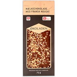 Mælkechokolade m.Fransk Nougat Økologisk - 75 gram