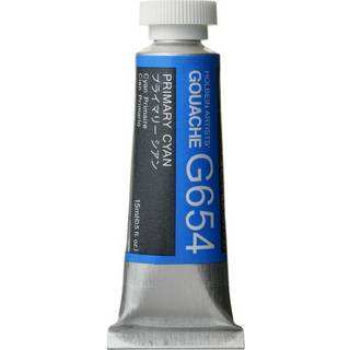 Holbein -kunstnere farver G654 designere gouache 15 ml primær cyan